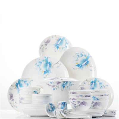 大鸡巴猛插在线观看48头聆听花开骨瓷礼品餐具套装